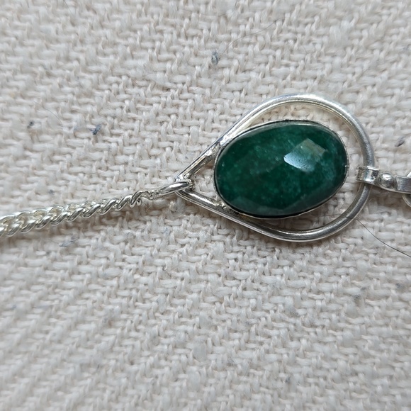 Rutile  quartz, Thahitian pearl, and green aventurine 925 necklace - Picture 5 of 7